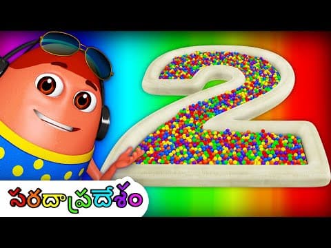 నేర్చుకోవడం సంఖ్యలు 1 నుండి 10(learn numbers 1 - 10 surprise eggs)telugu kids ball pit show