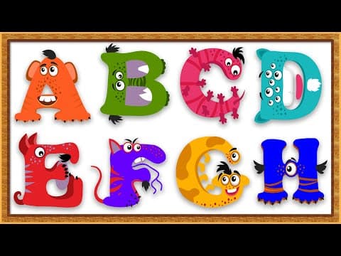 Monster alphabets for kids - learn abc for kids - kids learning alphabet