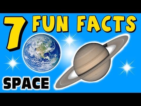 7 FUN FACTS ABOUT SPACE! PLANET FACTS FOR KIDS! Stars! Saturn! Learning Colors!