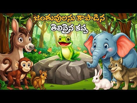 సింహం - పులుల 🦁 🐯నుండి జంతువులను కాపాడిన తెలివైన కప్ప 🐸 || Telugu Moral Story | Bed Time Stories