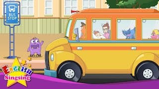 The Wheels on the Bus - Nursery Rhymes - English Song For Kids - for ESL teacher