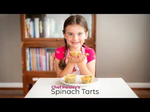 Kids Eating Spinach?? - Six-Year-Old Chef Paisley Makes Delicious Spinach Tarts