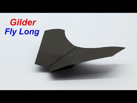 How To Make a Gilder Airplane Fly Long & Far
