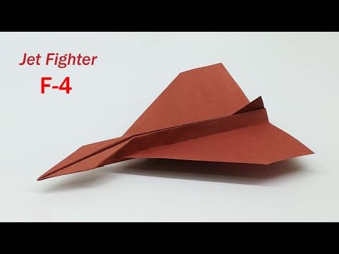 Easy Paper Jet Fighter F - 4  How To Make a Jet Fighter Paper Airplane That Fly Far