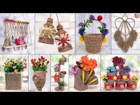 10 Most Beautiful Jute Craft Idea !!! Best Out of Waste