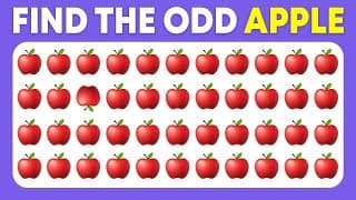 Find The Odd Emoji Out - Fruit Edition!  Spot The Difference Emoji Quiz | Easy, Medium, Hard