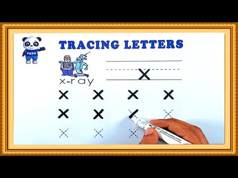Tracing - tracing letter x - practice writing letter x - writing practice - kids learning videos