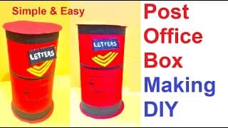 post office box making using paper and cardboard | lettter box making