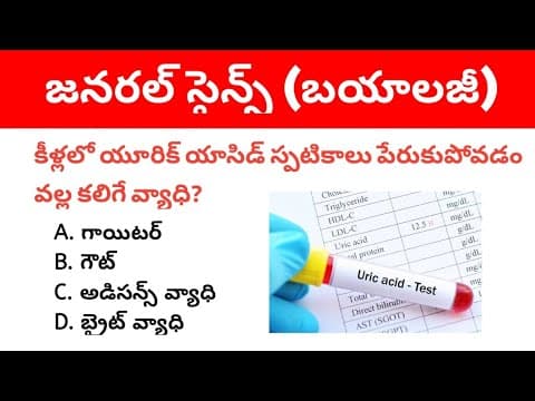 General Science Important Mcqs in Telugu । Biology Important Mcqs in Telugu