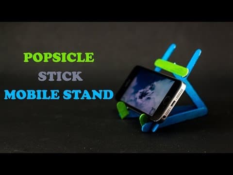 Diy Projects Popsicle Sticks Mobile Stand