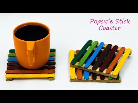 Easy popsicle stick coaster