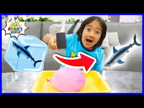 Giant Balloon Melting Ice Easy DIY Science Experiment for kids with Ryan!!! - YouTube