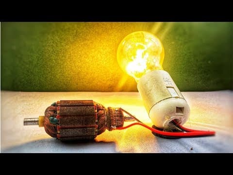 Electric dynamo motor for free energy generator 100% - How to make science experiment at home