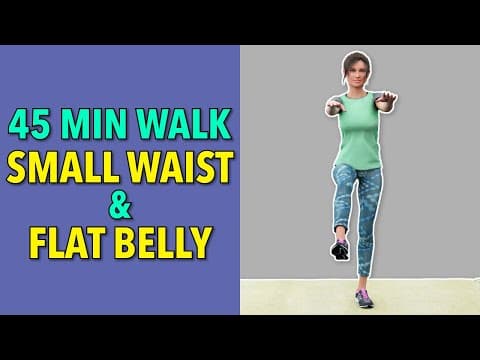 45 Min Standing Cardio: Walking For A Small Waist & Flat Belly