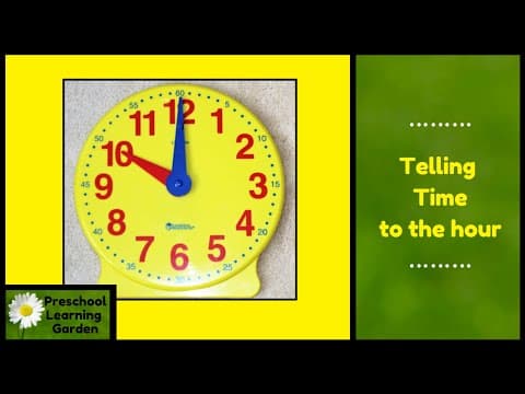 Telling time lesson - parts of a clock - telling time to the hour - analog and digital clocks