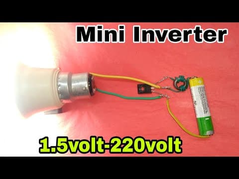 old cfl use make a inverter/ made mini inverter/ diy science project/ 220 volt