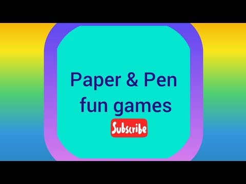 2 Fun games # 2 || paper and pen games || పిల్లలతో సరదాగా ఆడే ఆటలు