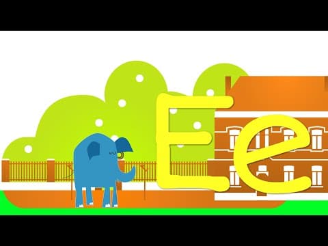 Elizabeth the elephant letter e poem - alphabet videos