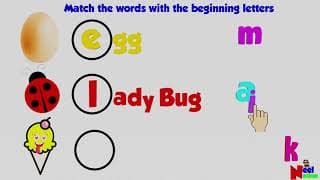 Phonics for kids|Literacy activity for Kindergarten|Match the words with their sounds