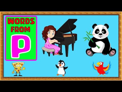 5 words from p - words from p - p for panda - words from alphabets
