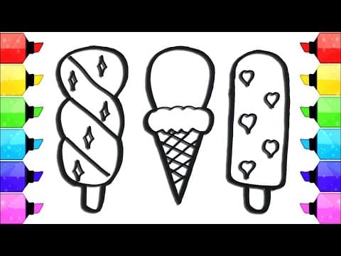 Summer Fun: Let's Paint and Draw Delicious Ice Cream Together
