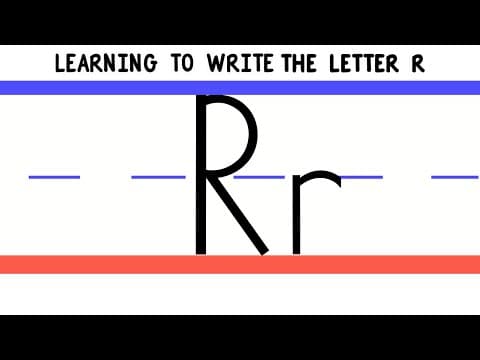 Write the letter r - abc writing for kids - alphabet handwriting by 123abctv