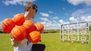 EPIC MINI BASKETBALL TRICK SHOTS