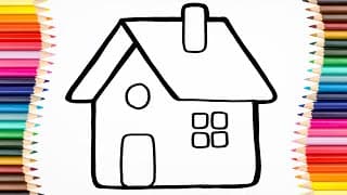 How to Draw a Rainbow House for Kids and Toddlers