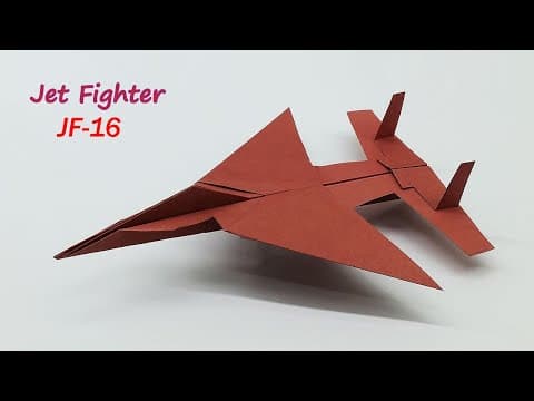 How To Make a Paper Jet Fighter Paper Airplane - Paper Jet Aircraft - JF-16