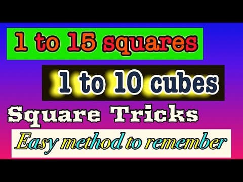 Squares || cubes || square tricks in telugu || explains in Telugu || Easy methods