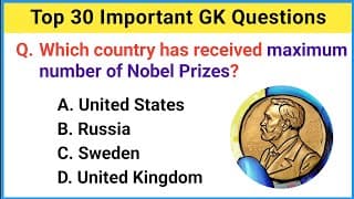 Top 30 Important GK Question and Answer |GK Questions & Answers| INDIA GK Quiz-16 | GK GS