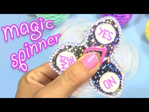 DIY HOW TO MAKE A MAGIC FIDGET SPINNER! ASK THE MAGIC SPINNER!