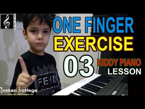 One Finger Piano Exercise for Small Kids and Beginners | Easy Piano Lesson 03