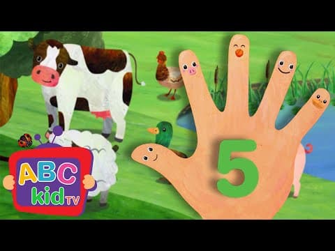 Finger Family Farm Animals 🐮🐷 Learn Animal Names | ABCKidTV Songs for Kids