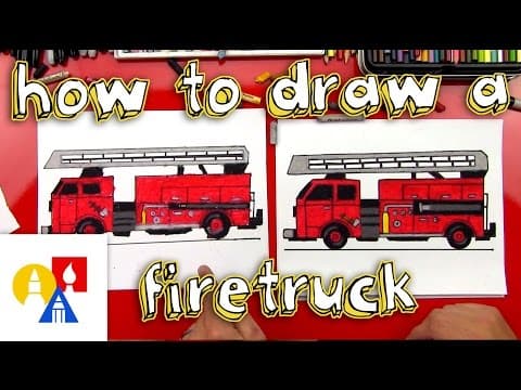 How to draw a fire truck