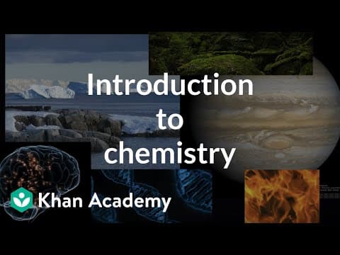 Introduction to chemistry | Atoms, compounds, and ions | Chemistry | Khan Academy - YouTube