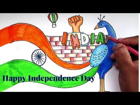 Creative drawing Happy Independence Day