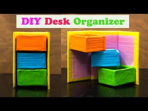 How To Make A Cardboard Desk Organizer