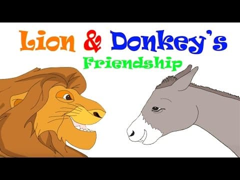 The Lion & Donkey's Friendship - English Story For Kids | Moral Bedtime Stories For Kids In English