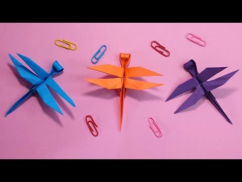 How to make Origami Dragonfly Easy