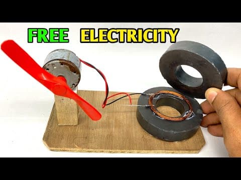 Free Energy With Two Dc Motor | Free Electricity From Dc Motor And Magnets Copper Wire