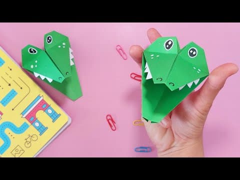 How to make Origami Crocodile