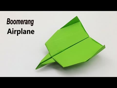 How To Make a Paper Boomerang Airplane Origami Paper Plane Boomerang Planeking