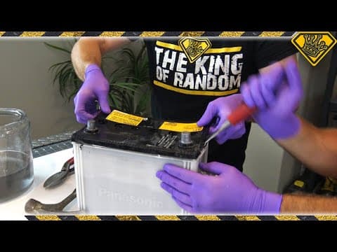 Hacking Open A Car Battery for Lead and Acid