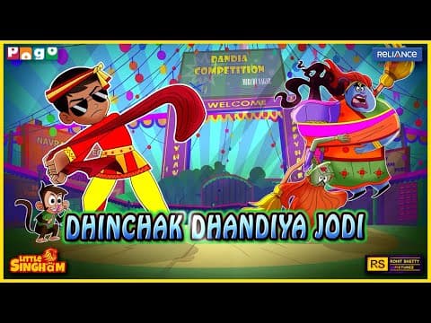 Dhinchak Dandiya Jodi 💃🥁 | Little Singham Navratri Special | Pogo TV | Kids Cartoon