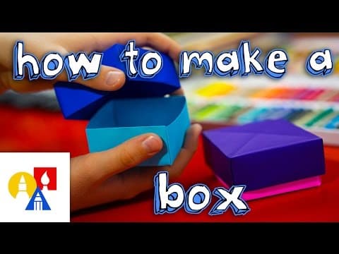 How to fold an origami box with lid