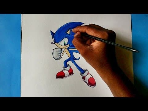 How to draw Sonic the Hedgehog  -  Lesson 21