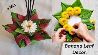 2 types of Eco friendly Banana leaf Decoration for Varamahalakshmi Festival