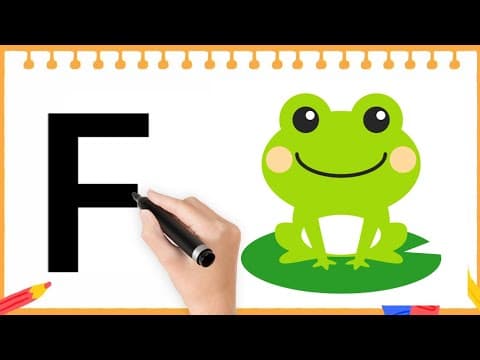 Letter F | Writing letter F | F words for kids | Capital letter F | Educational video for kids