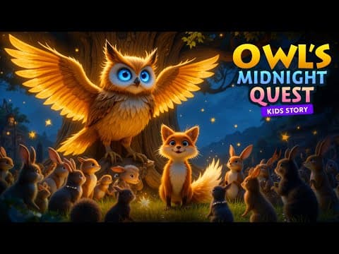 Owl’s Midnight Quest 🦉✨ | English Moral Stories | Bedtime Stories #kidsstories